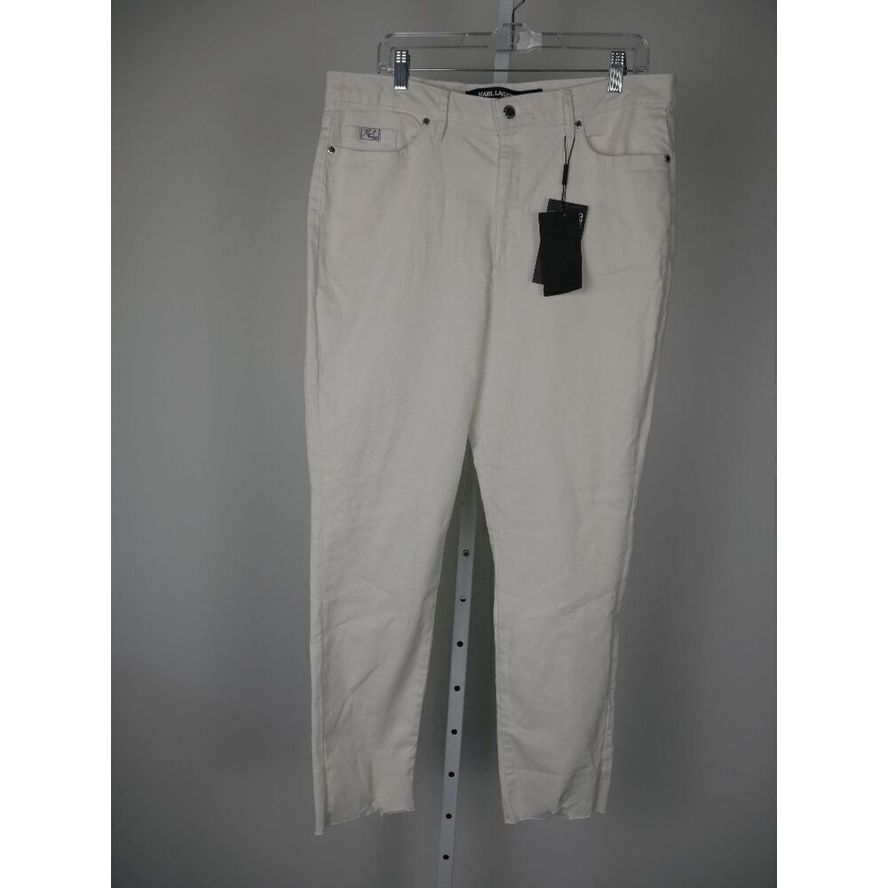 Karl Lagerfeld Cream Skinny Jeans